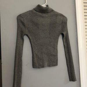 Grey Long Sleeved Turtle Neck